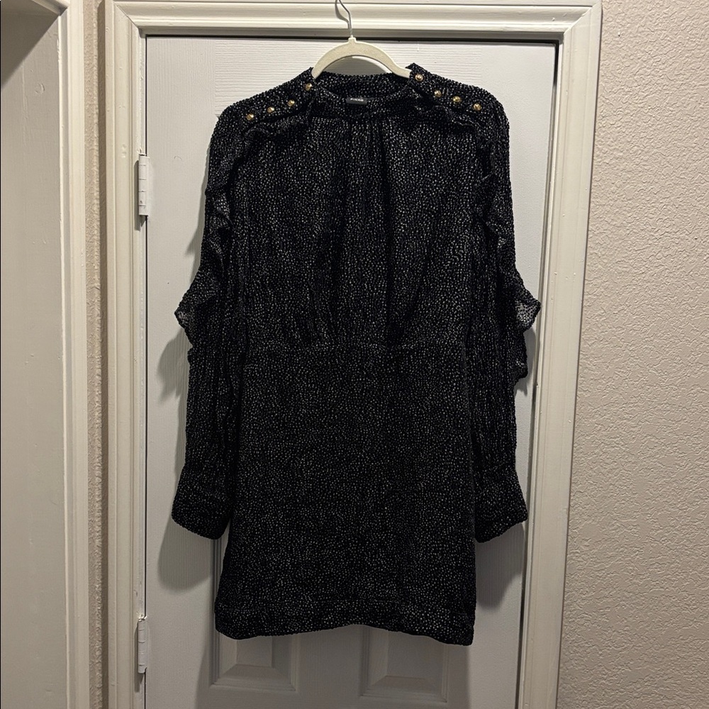Pinko Black and White Textured Dress